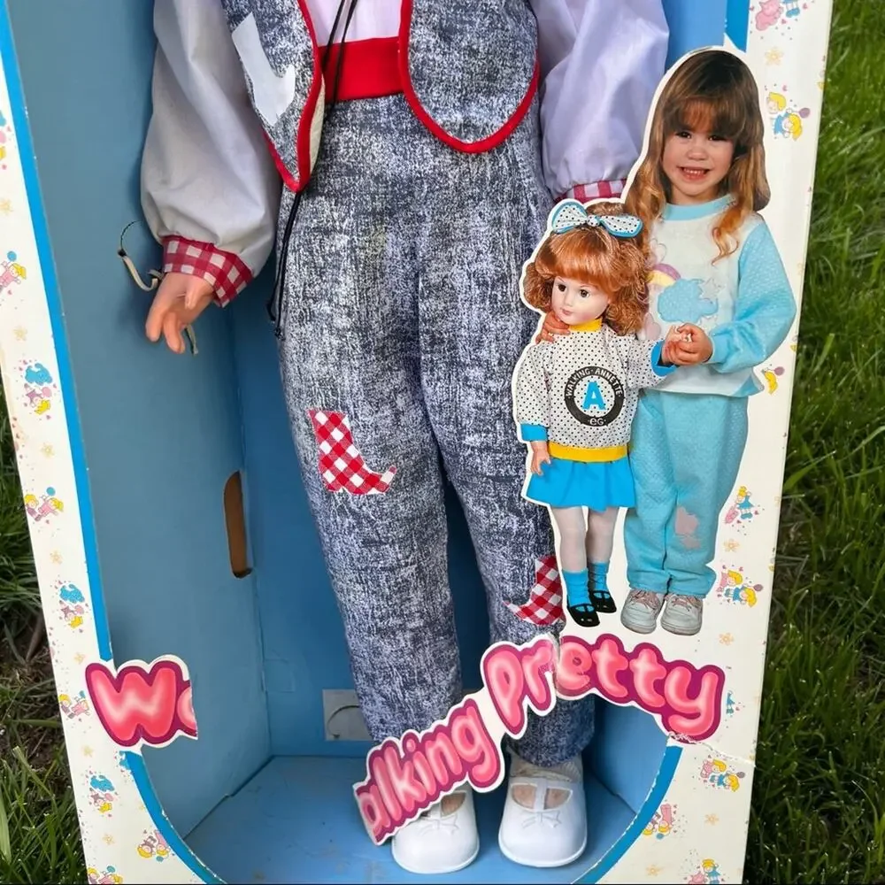Vintage 90s Walking Pretty Annette Doll acid Wash cowgirl